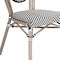 Flash Furniture Marseille Thonet French Bistro Stacking Chair, Black/White Textilene and Bamboo Print Alum Frame SDA-AD642002S-TXT-BLKWH-LTNAT-GG - alternate 5